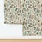 Boho Botanical Tropical Leaves Exotic Nature Bohemian Jungle Muted Colors Zen Serene Custom Removable Wallpaper by Spoonflower Peel & Stick Wallpaper 2FT Wide